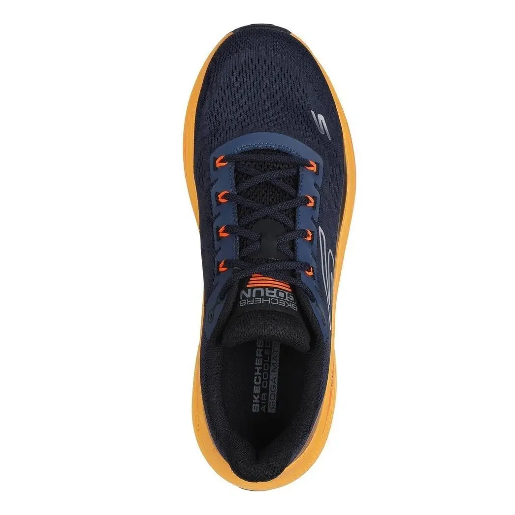 Tênis Skechers Max Cushioning masculino vista superior, material sintético e design aerado.